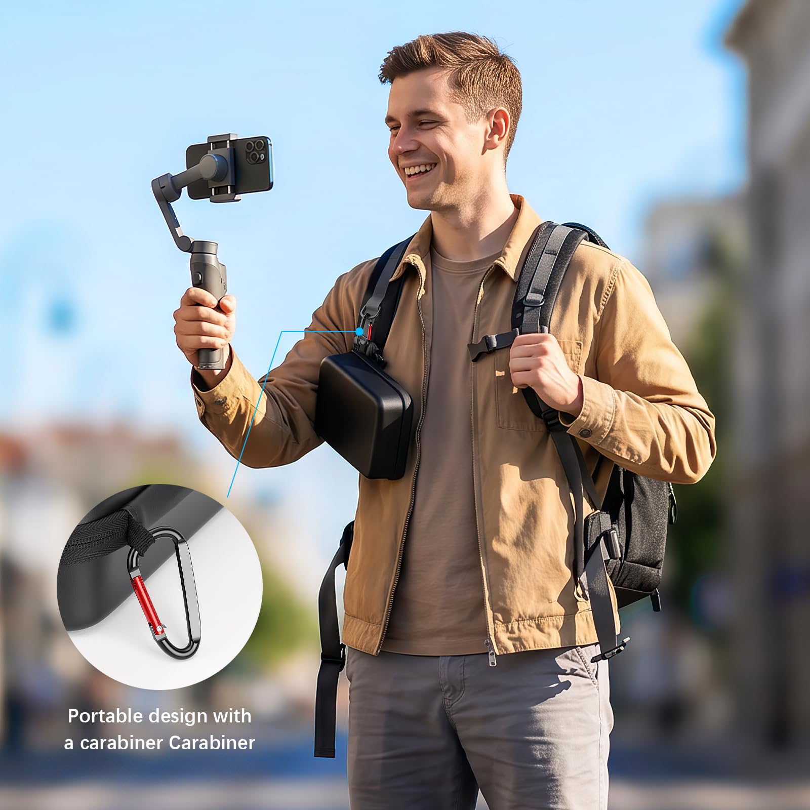 FPVtosky Etui do DJI Osmo Mobile 8P, wodoodporna przenośna torba na Osmo Mobile 8P i inne akcesoria [TYLKO OBUDOW]
