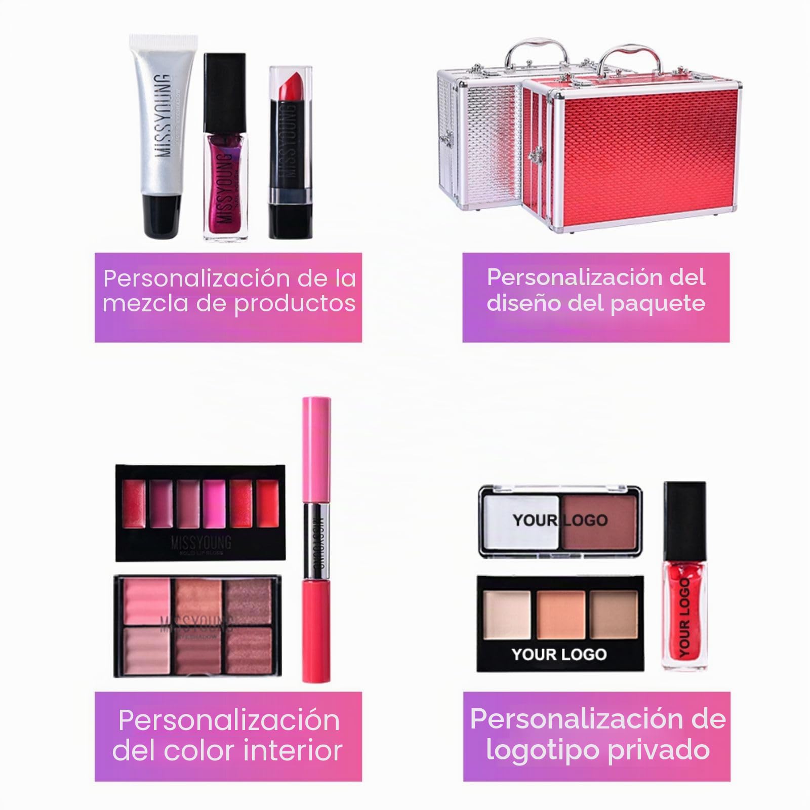 FantasyDay Juego de Maquillaje All in One Makeup Gift Set Incluye Corrector Camuflaje, Brillo de Labios, Brochas, Mascara, Sombra de Ojos - Belleza Cosmético de Caja pour Cara y Labio Make-up #2