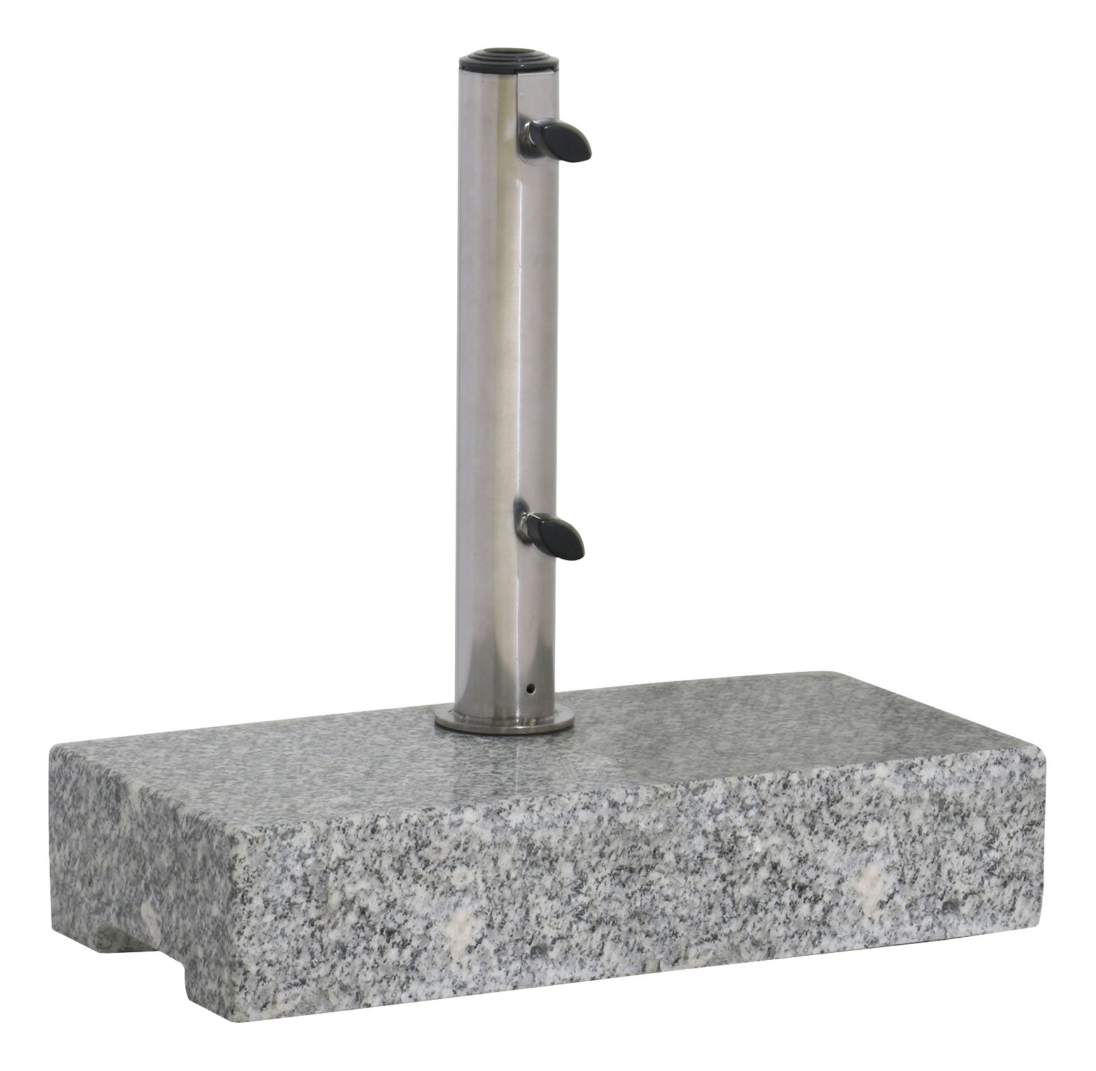 greemotion 123004 Schirmständer, Balkonständer 25 kg, halb eckig, 45 x 22 x 9 cm, granit
