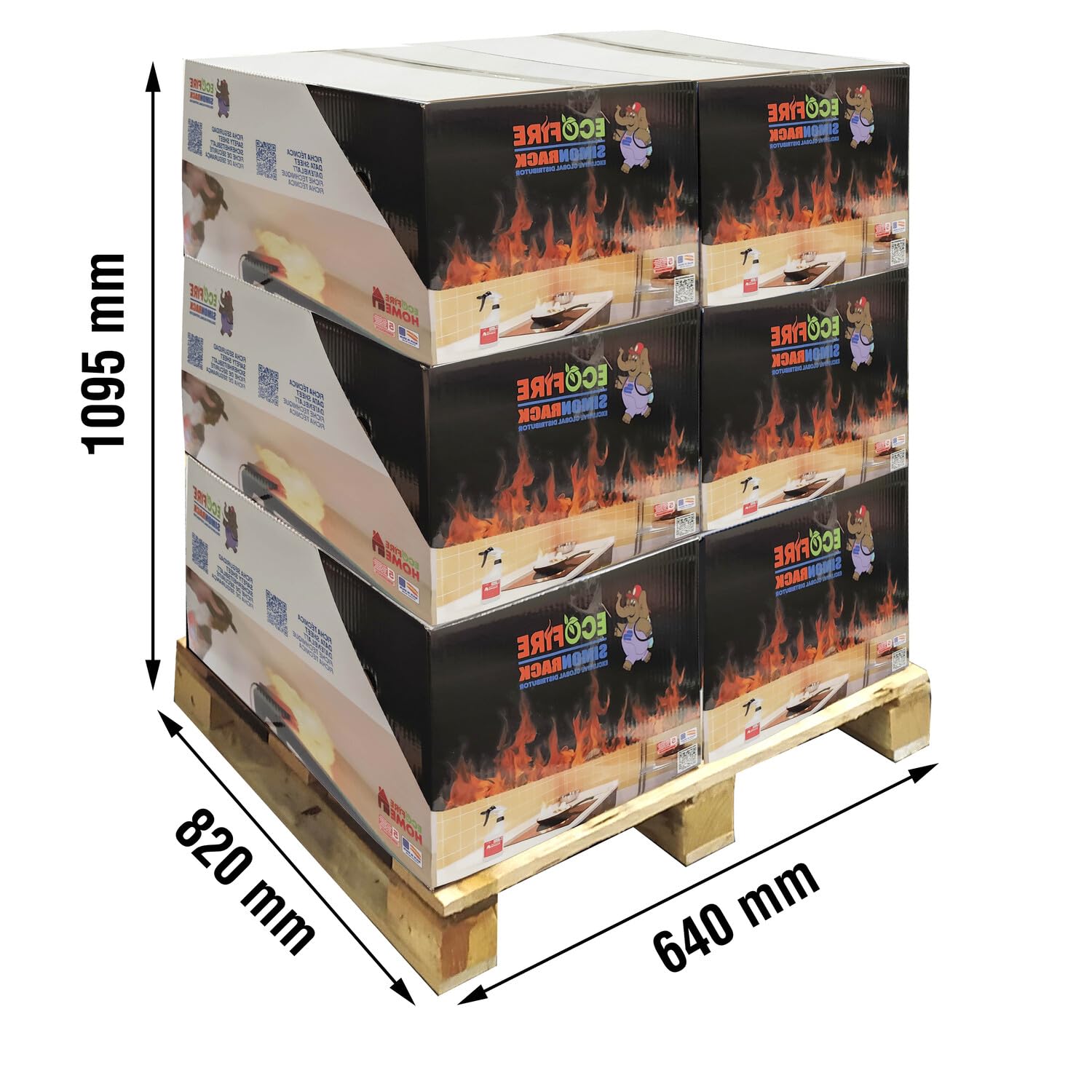 ECOFIRE Fighting Equipo Extinción de Fuegos ACK, Hogar 1 litro, Pack 120 unidades, Ecológico