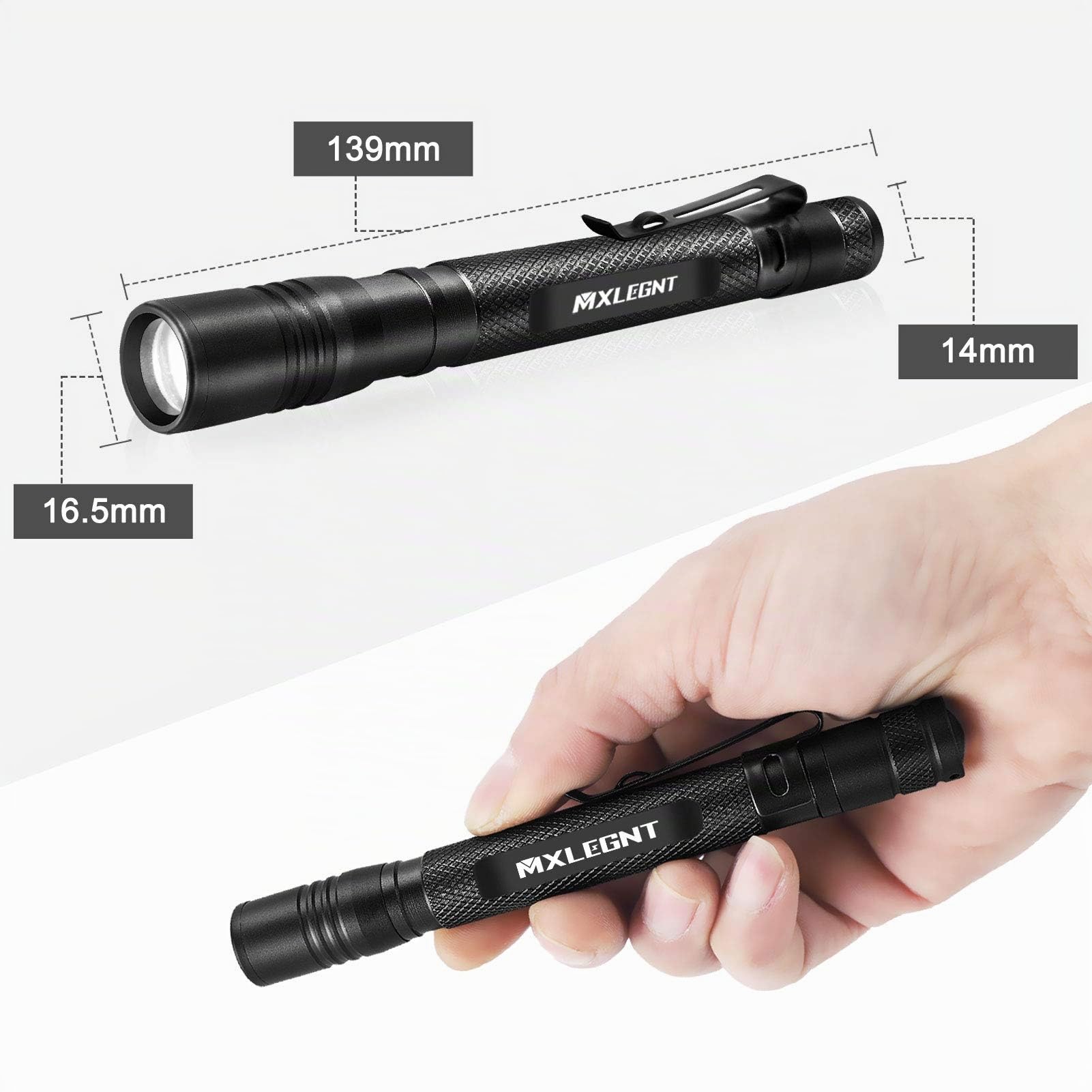 【UV Schwarzlicht-Taschenlampe 2 Pack 395nm Taschenlampe Stift Inspektionslampe für Haustierurin-Erkennung - Ideal für Hundekatzen-Urin-Haustierflecken, Bettwanzen auf Teppich/Teppichen/Boden