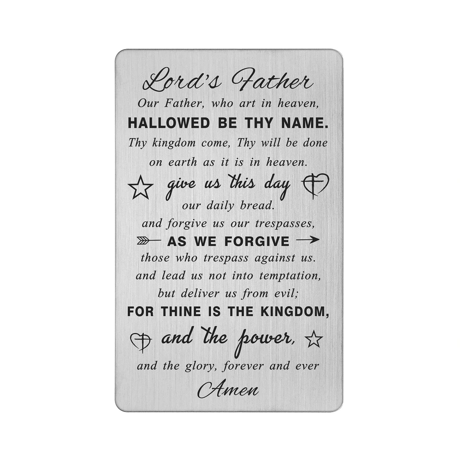 Buy DEKEN Lords Prayer Card, Bible Verse Cards, Religious Christian