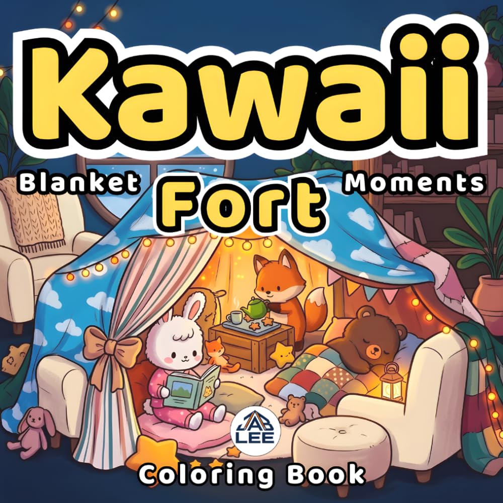 Kawaii Blanket Fort Coloring Book: 50 Adorable Cozy Scenes | Stress-Relieving Art Activity for Grown-Ups | Perfect Birthday Gift for Hygge Lovers and ... Lifestyle Coloring Series for Introverts)