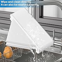 Vista 5 de Classical Leather Sock Underwear Drawer Organizer clothes, Closet Dividers，64 Cell (16+24+24) Foldable Leather Storage Box for Panties, Ties