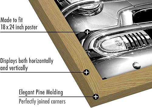 Vista 552 de Americanflat - Marco para póster de 71 x 74 cm con plexiglás pulido, portarretratos negro de madera industrializada, Epic Collection, marco ancho