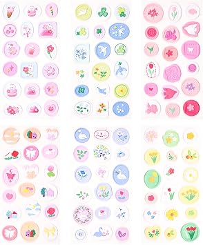Multi-Coloured Wax Stickers, 108 Pcs Colorful Pre-Made Scrapbook Seals Stickers Foam Self Adhesive Stamp Seals for Wedding Invitation Envelope Decor