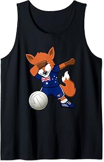 Dabbing Fox Australia Volleyball Fans Jersey Australian Flag Tank Top