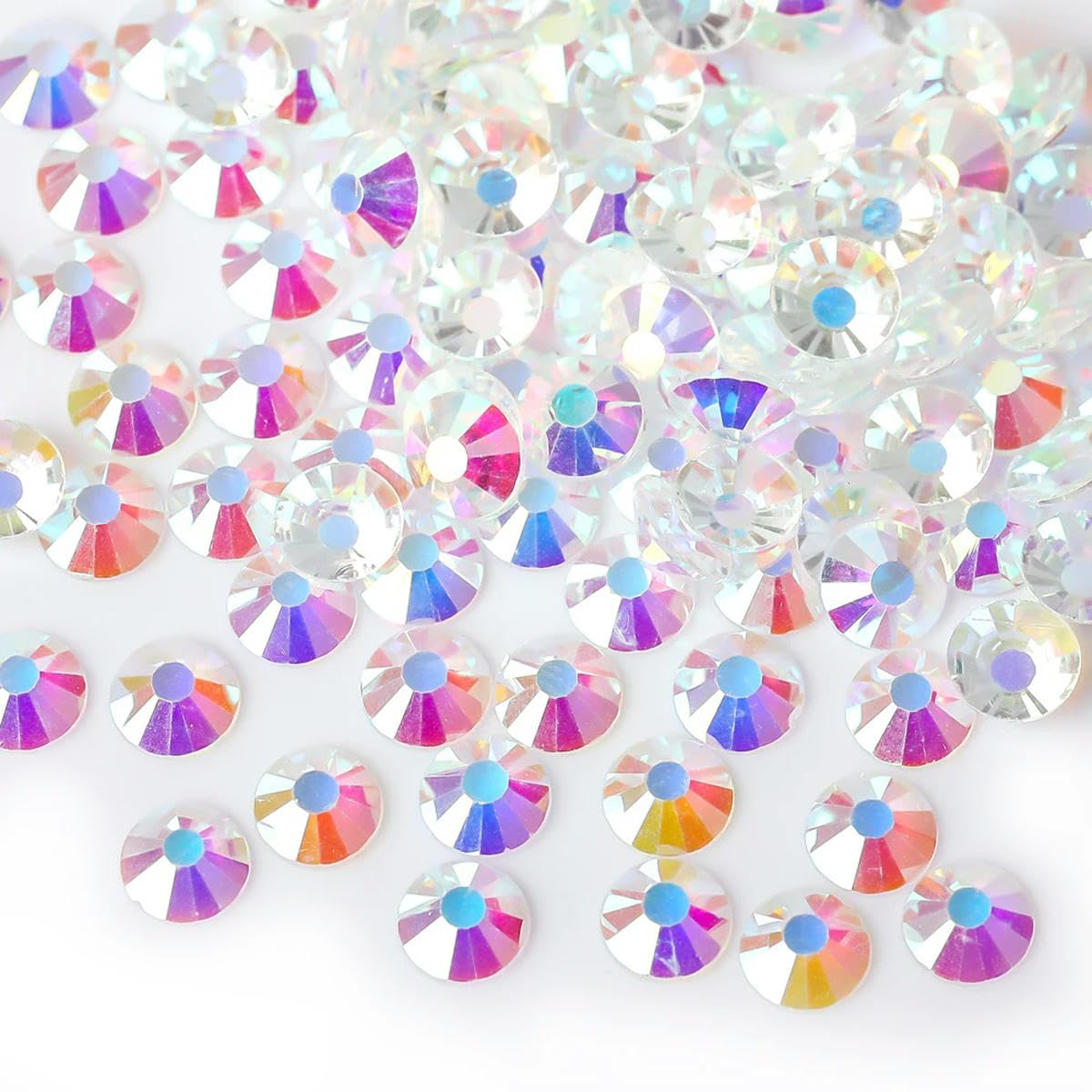 CIVIOOH Glitter Crystal AB Rhinestones SS3-SS50 Non-HotFix FlatBack Strass Fabric Garment Nail Art Rhinestones Decorations