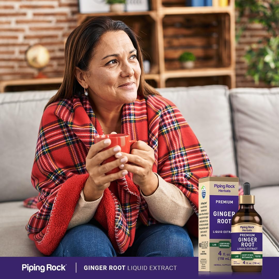 Piping Rock Ginger Extract Liquid Drops | 4 fl oz | Premium Tincture Supplement | Zingiber Officinale Root | Vegetarian, Non-GMO, Gluten Free - Image 6
