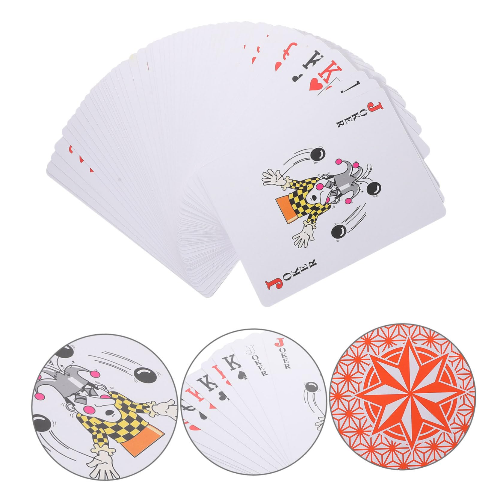 Abaodam Carte da Gioco Poker Giganti a Grandi Caratteri 8x, Bianche | Carta Patinata, Superficie Liscia, Set da 1 per Adulti, per Party e Outdoor