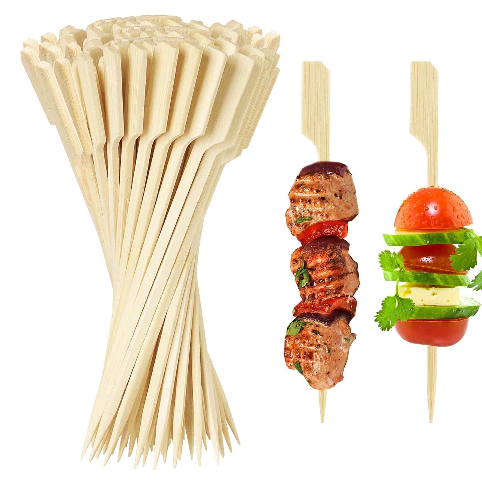 HANIUTTY 200 Stck Spiee Fingerfood, 12cm Cocktailspiee Spiesse fr  Snacks Fingerfood Bambus Fingerfood Spiee Bambus-Holz-Paddelspiee fr ...