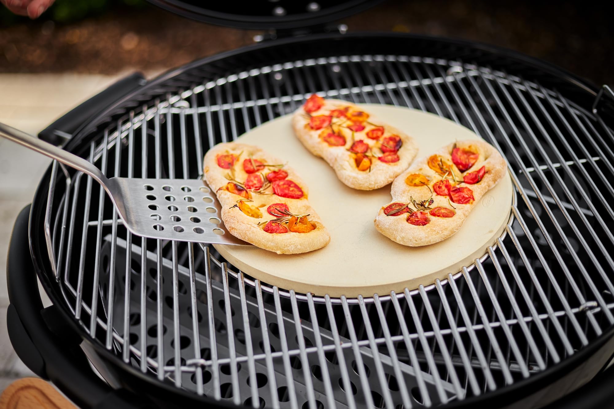 RÖSLE VARIO pietra per pizza in cordierite per preparare pizza, tarte flambée, pane ecc. sulla griglia o in forno, 30 cm