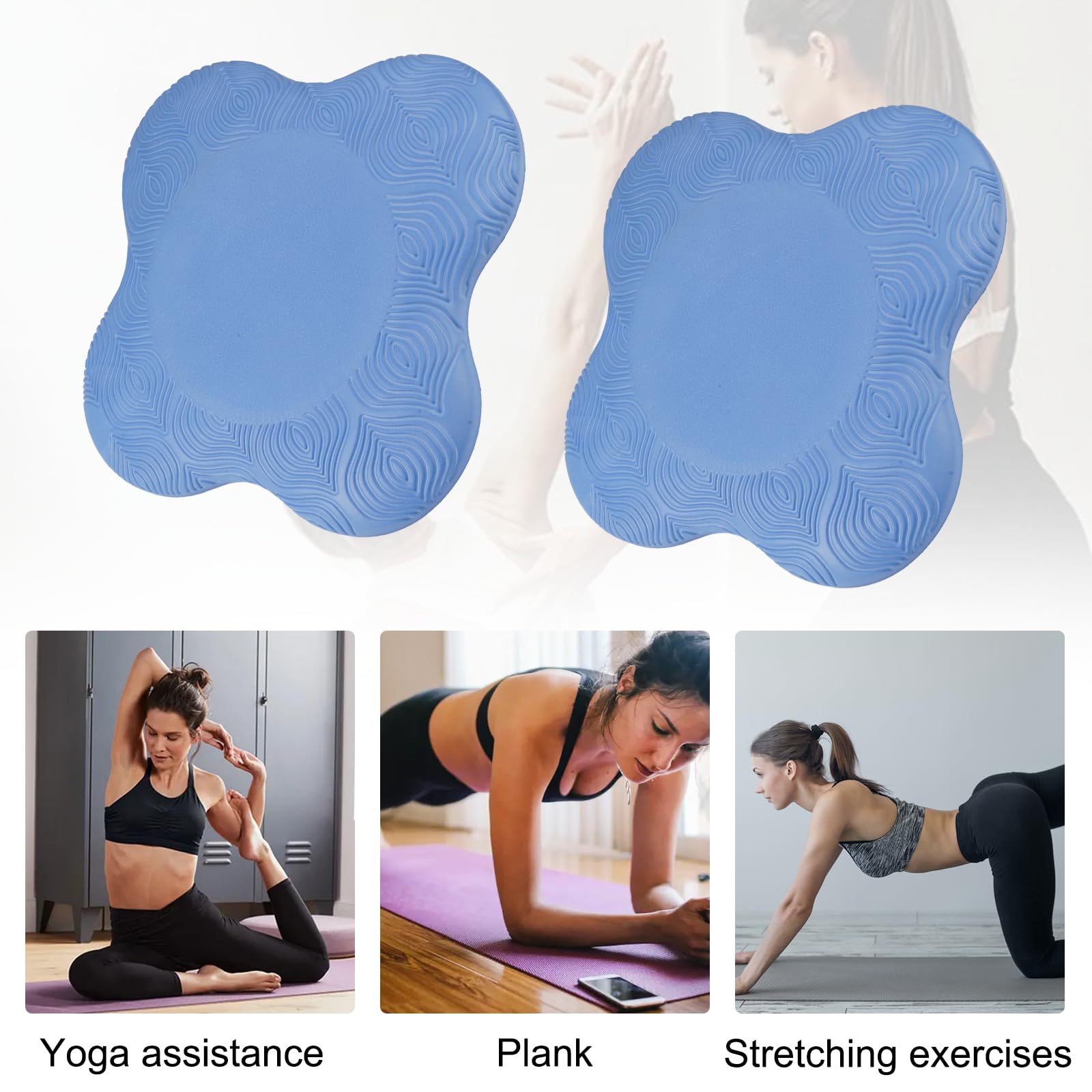 Coussin de genou de yoga, tapis de yoga NBR Fitness extra épais antidérapant haute densité, coussin de yoga rectangulaire pour pilates et exercices au sol (taille : 1 pièce