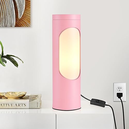 LEDIARY Lámpara Shabbos, lámpara kosher rosa para Shabat, lámparas de mesa y luz nocturna para sala de estar, dormitorio, bombilla T10 incluida (4W