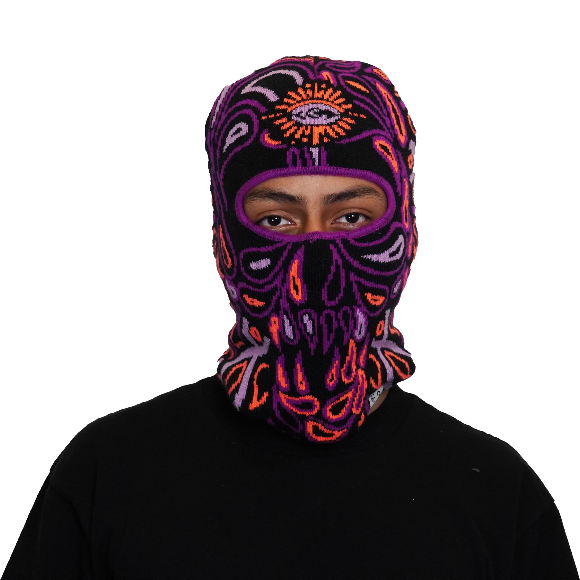 Balaclava Hat Ski Mask for Men Women Unisex Winter Warm Windproof Cold Weather Motorcycle Hat (Acrylic, Ruby)