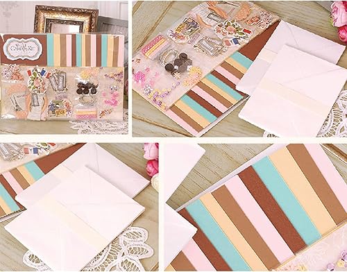 Miniatura 4 de La tarjeta de felicitación hecha a mano incluye 15 tarjetas en blanco, sobres y decoraciones, kit de suministros de fabricación de papel hecho a