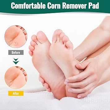 Corn Plasters, 24 Pcs Corn Remover Pads Corn Removal for Feet, Corns Pain and Foot Care, Corn Plasters with Hole for Feet, Toe Wart Remover Corns Pads Foot Care