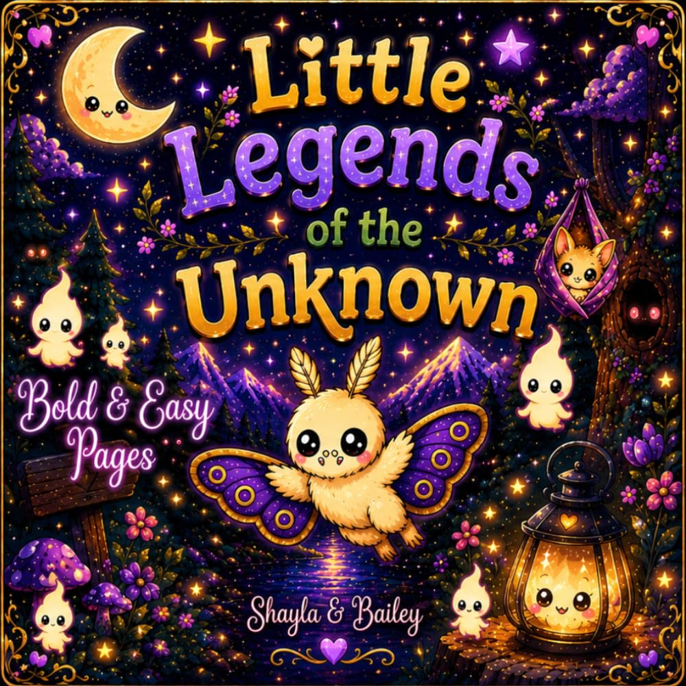Little Legends of the Unknown: Cryptid coloring book