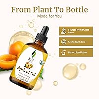 Vista 4 de SVA Aceite de semilla de albaricoque orgánico – 4 onzas líquidas – Aceite de albaricoque orgánico 100% natural prensado en frío – para el rostro