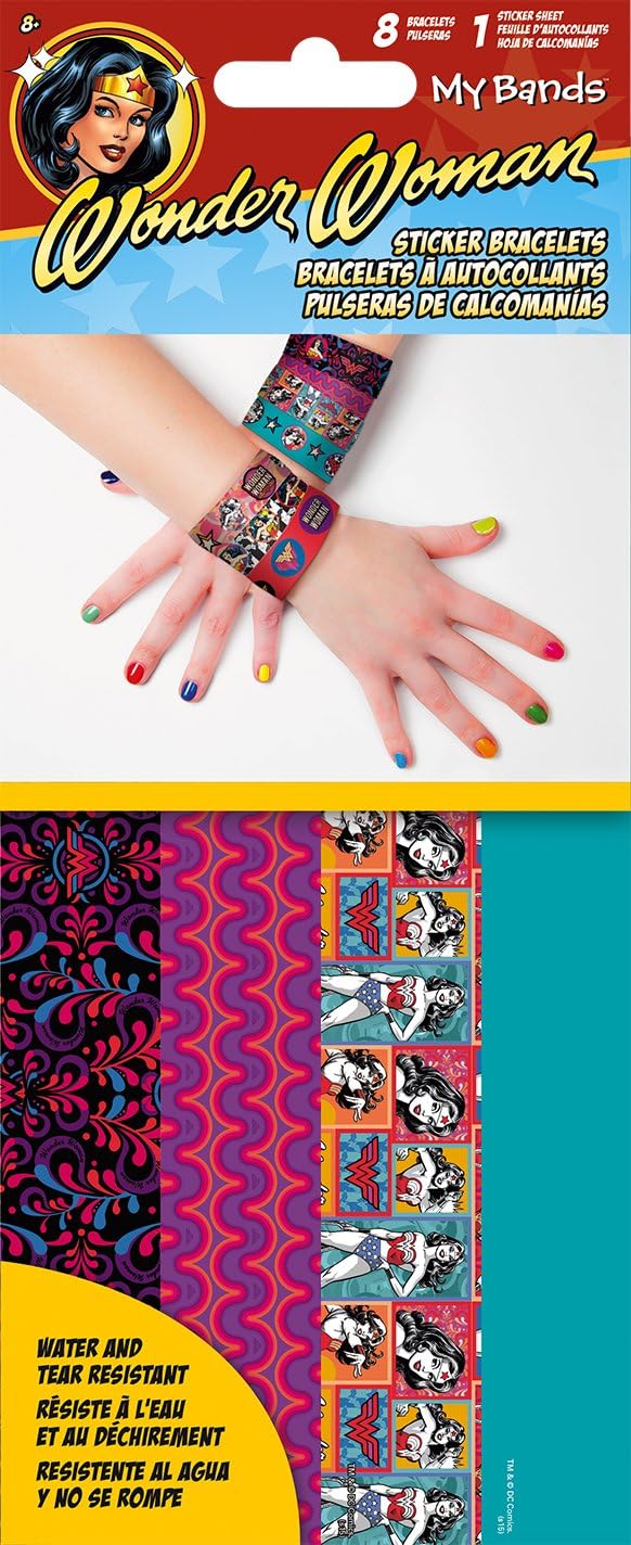 Sandylion ST1906 My Bands - Sticker Bracelets Mybands Sticker Bracelets Wonder Woman