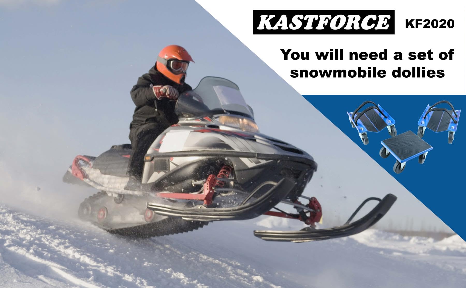 KASTFORCE Snowmobile Dollies FullRubberPadProtection