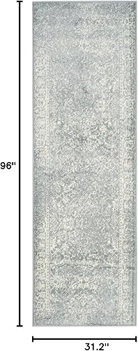 Miniatura 109 de Safavieh colección Adirondack - Alfombra de área, 6 x 9 pies, gris y azul, diseño oriental desgastado, no desprende pelusa, fácil cuidado, ideal