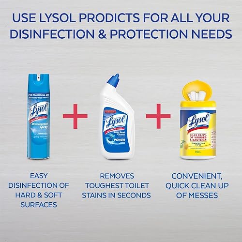Vista 13 de Lysol Spray desinfectante, desinfectante y antibacteriano, para desinfectar y desodorizar, cascada de primavera, 19 onzas líquidas
