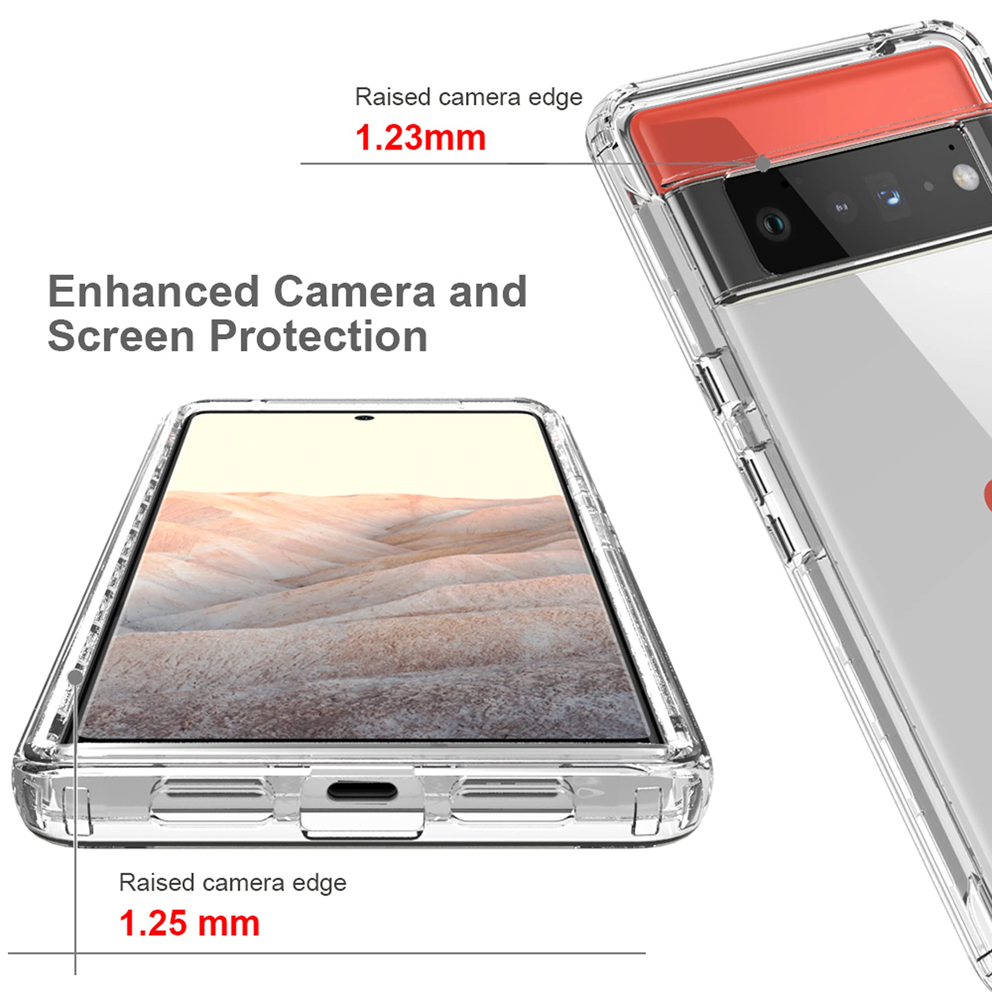 Cover Custodia Per Google Pixel 6 in Gel Silicone Tpu Trasparente Ultra