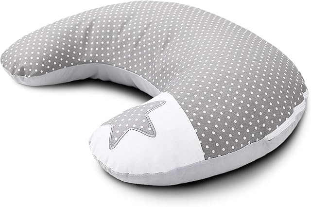 Amilian Nursing Pillow, Breastfeeding Pillow, Maternity Pillow, V Pillow, Pregnancy Pillow, Body Pillow, ideal for sleeping in pregnancy, maternity & for nursing mothers, 60x42 cm; S01