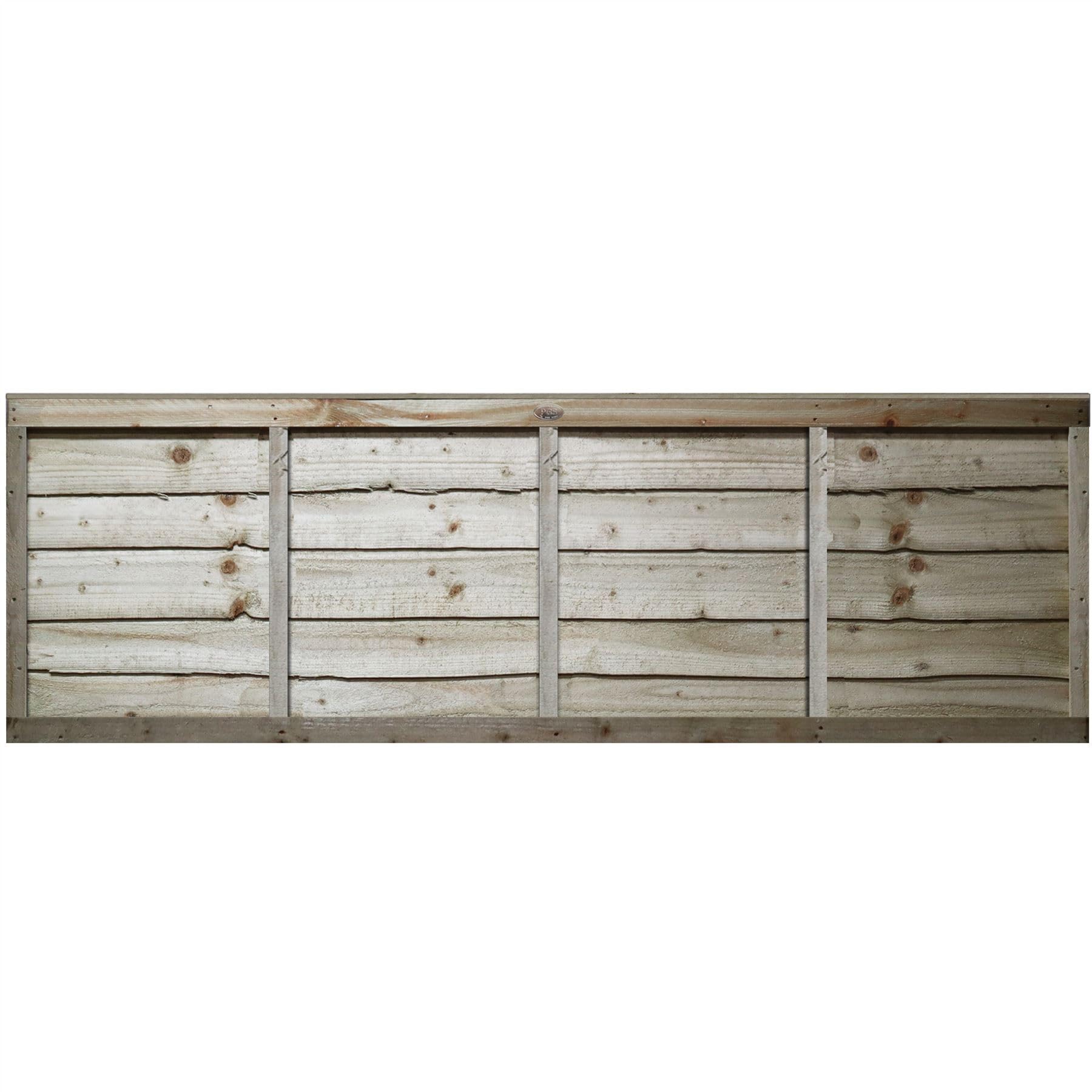 Premier Garden Supplies Lap Fence Panel Width: 6ft (183cm) x Height: 2ft (60cm) Heavy Duty Wooden Waney Larch Pressure Treated (Tanalised) Garden Fence Panel (W: 1830mm x H: 600mm)