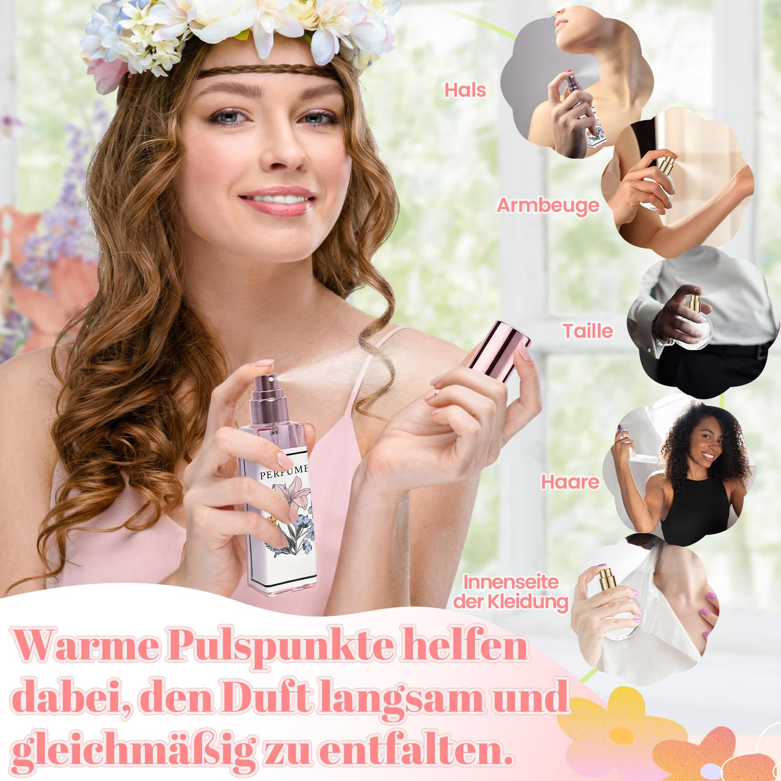 Parfüm Selber Machen Set, Damen Perfume Oil Making Kit, Kreative Bastelset Erwachsene DIY mit Ätherisches Öl, Langlebiges Mini Düfte als Geschenk für Frauen/Mädchen/Männer