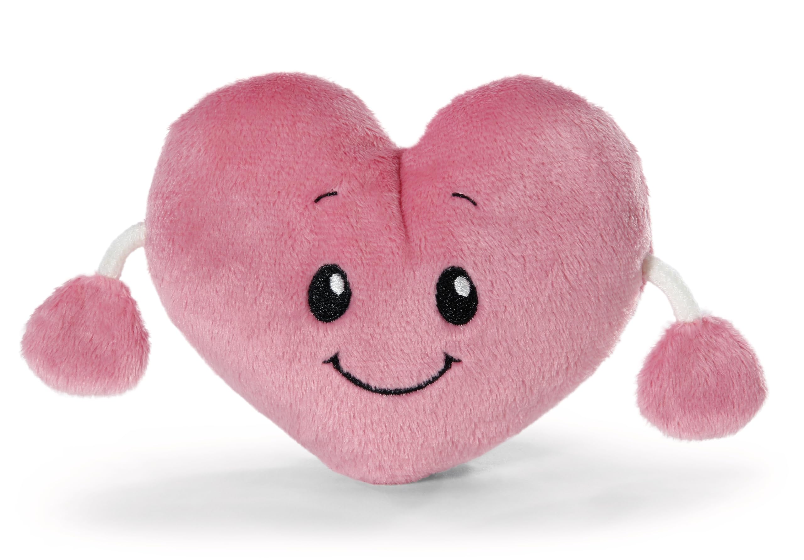 NICI 62626 Cuddly Toy, Heart, 12 cm, Pink, Soft Plush Heart, Cute Stuffed Toy for Cuddling and Playing, Great Gift Idea for Children and Adults