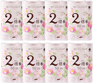 エコロジー2倍巻きピンク トイレットペーパー12ロールダブル長持ち消臭香料