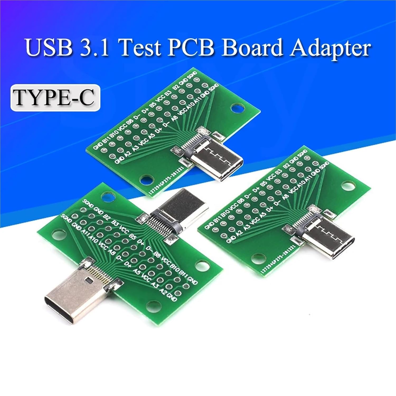 Type-C Male to Female USB 3.1 Test PCB Board Adapter Type C 24P 2.54mm Connector Socket for Data Line Wire Cable Transfer | Male Female