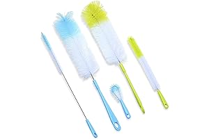 ANDALUS Set of 5 Long Bottle Brush, Straw Cleaner & More