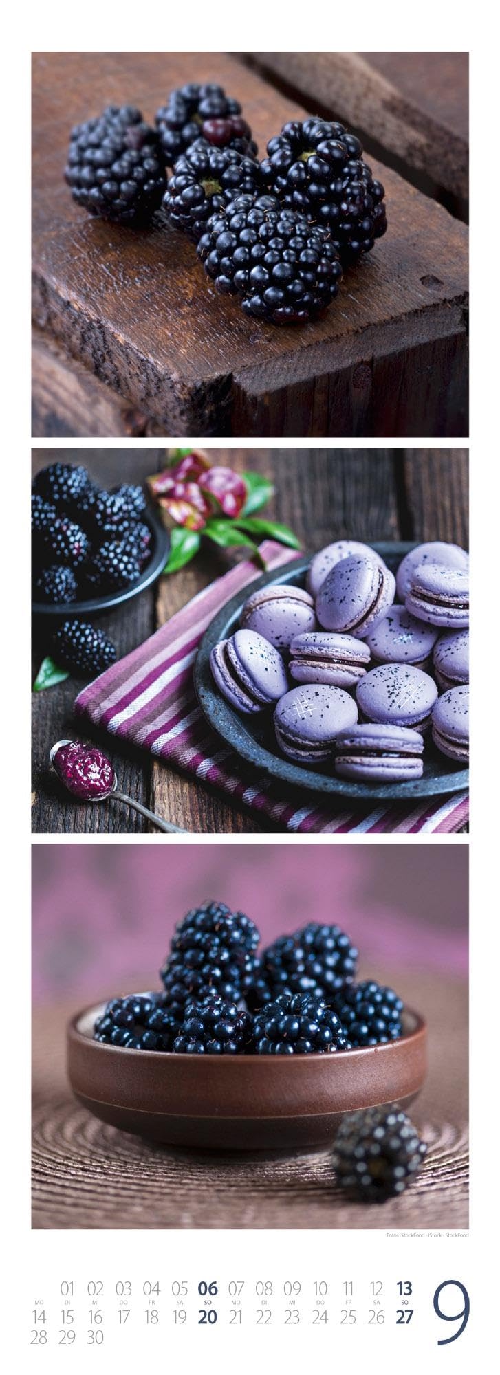 GenussZeit Triplet-Kalender 2026 | Ein sinnlicher Blick in die Küche | Farbintensiver Küchen-Kalender im schlanken Hochformat (24x66 cm) | Für Foodies