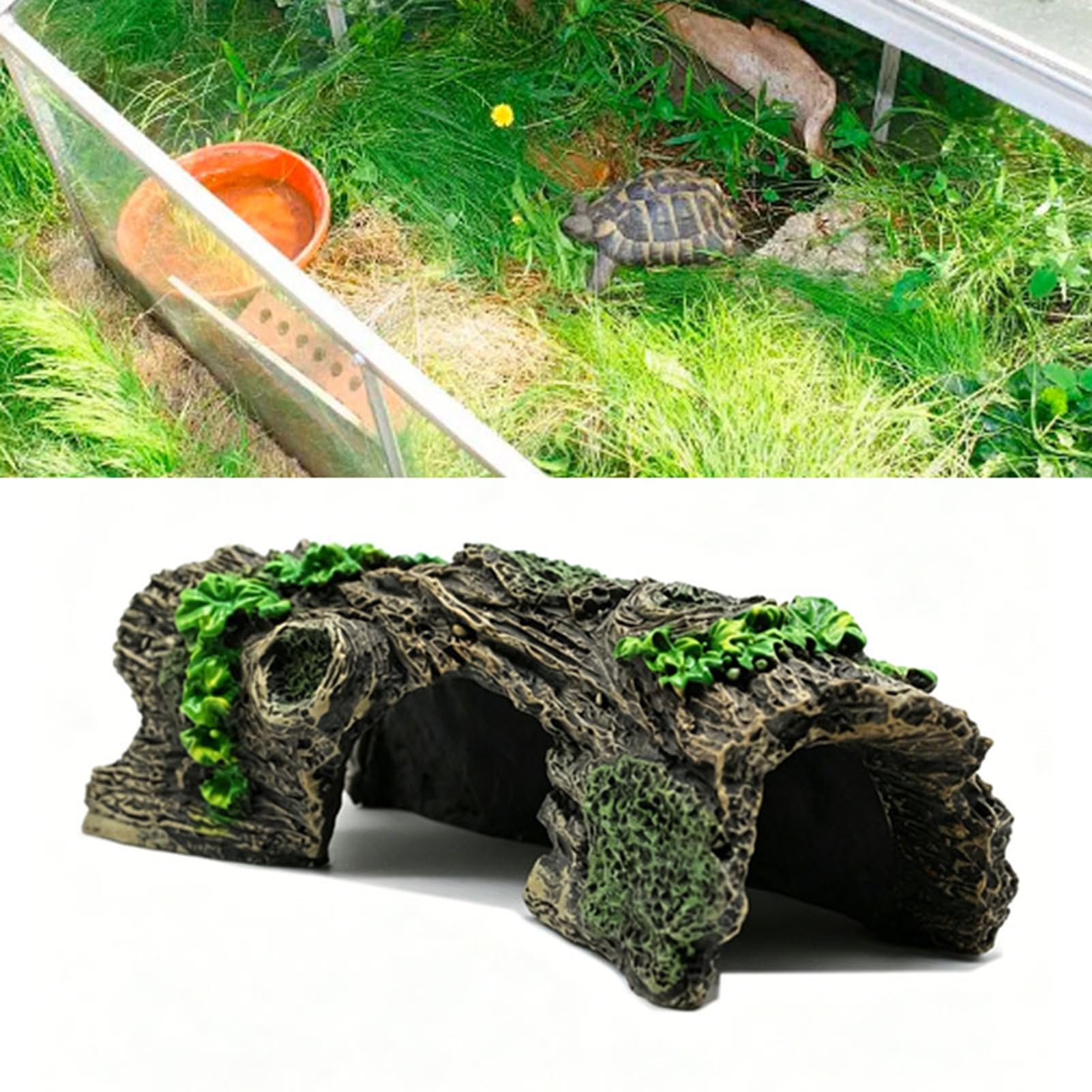 Żywica Pusta ozdoba pnia drzewa Hydroizolacja Betta Log Cave Dekoracja akwarium do akwarium