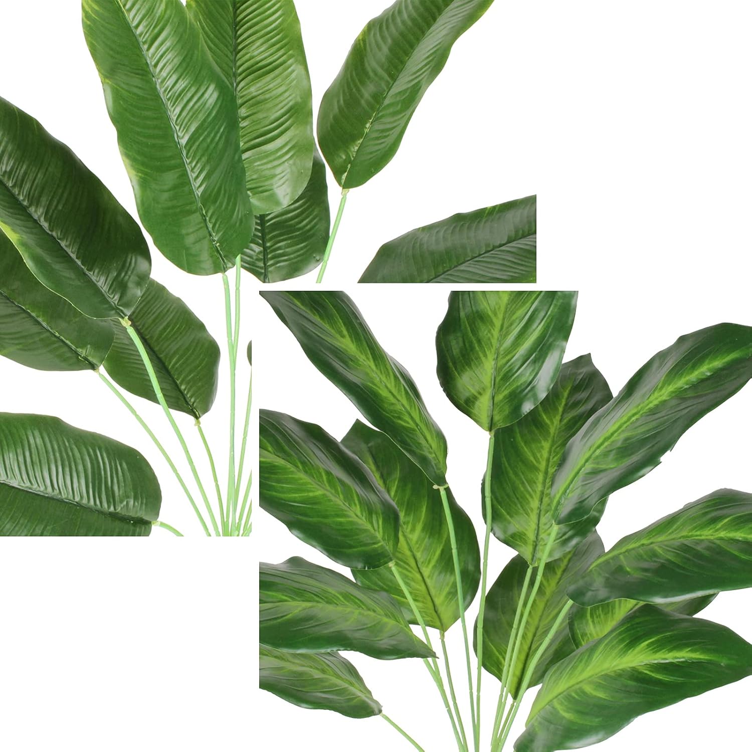 Artificial Plants Palm Fake Leaves 25inch Indoor for Home Office Decor 2Pcs - Image 3