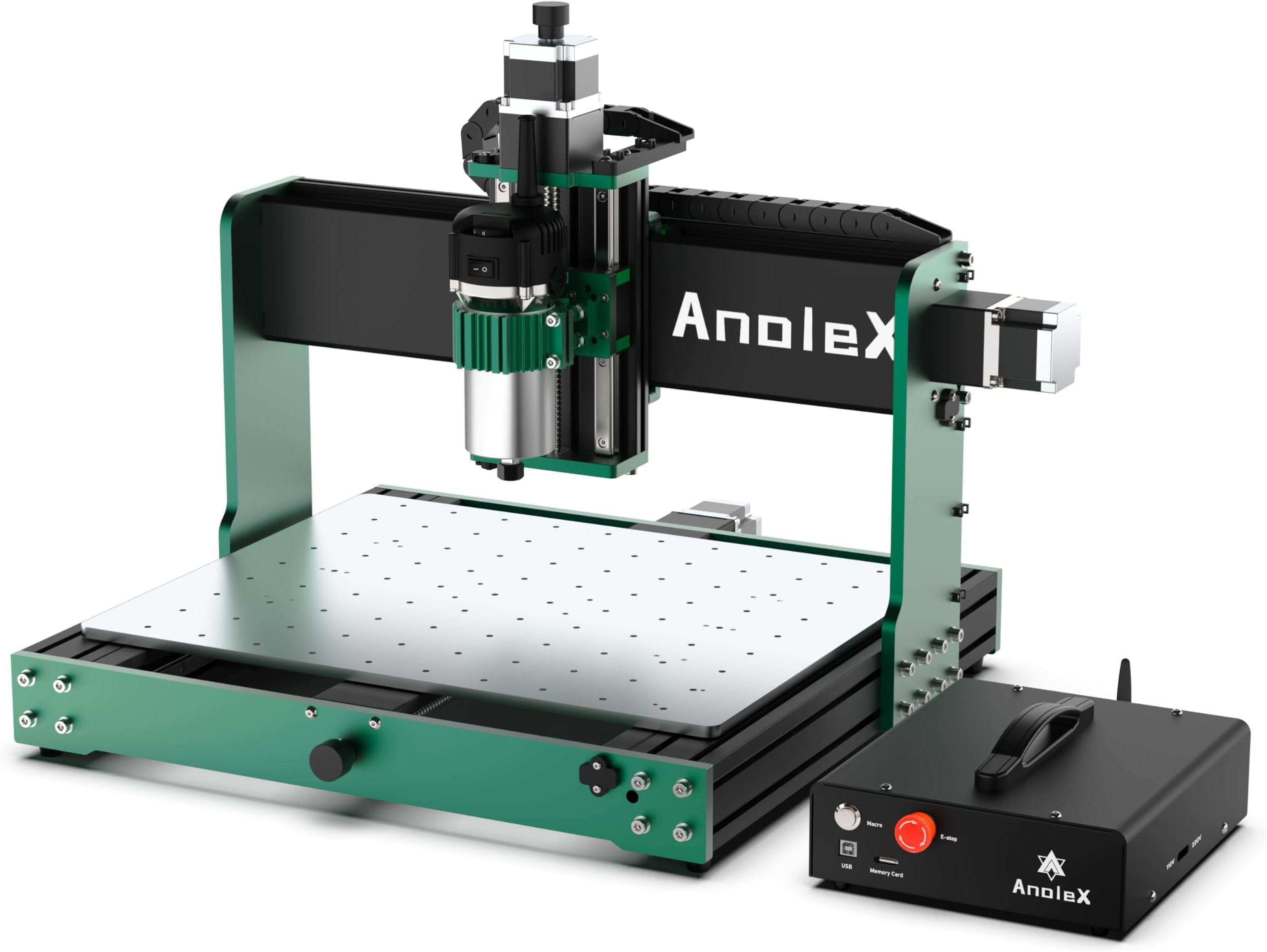 AnoleX CNC Router Machine 3030-Evo Pro, All-Metal XYZ Axis Dual Steel ...