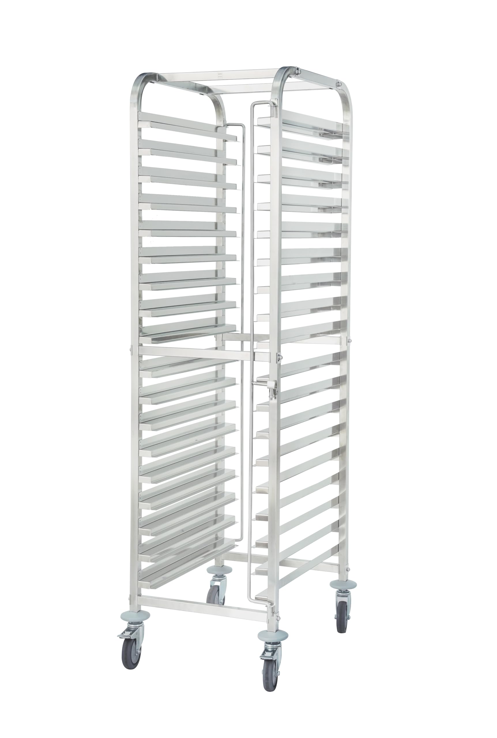 METRO Professional Chariot à étagères 2 en 1 GN 1/1 GSC101821, Chariot à Roulettes, 18 niveaux, acier inoxydable, 60,5 x 46,3 x 175 cm, argent