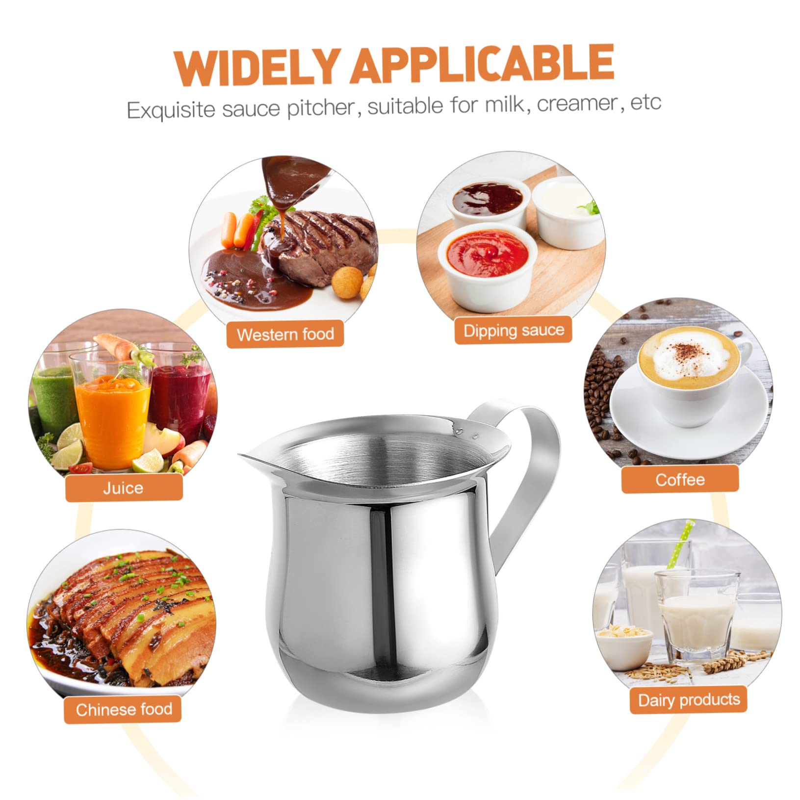 DOITOOL 9 Piezas Jarra de Leche Inoxidable Taza Espumadora para Café Espresso con Diseño de Precisa y Mango Ergonómico