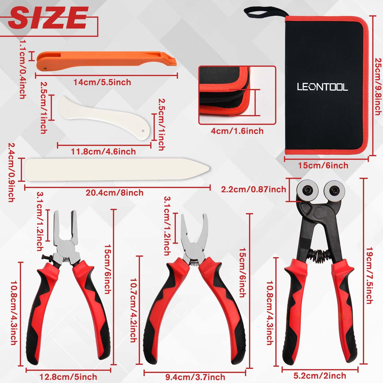 LEONTOOL 15 PCS Glass Cutting Tool Kit - Image 2