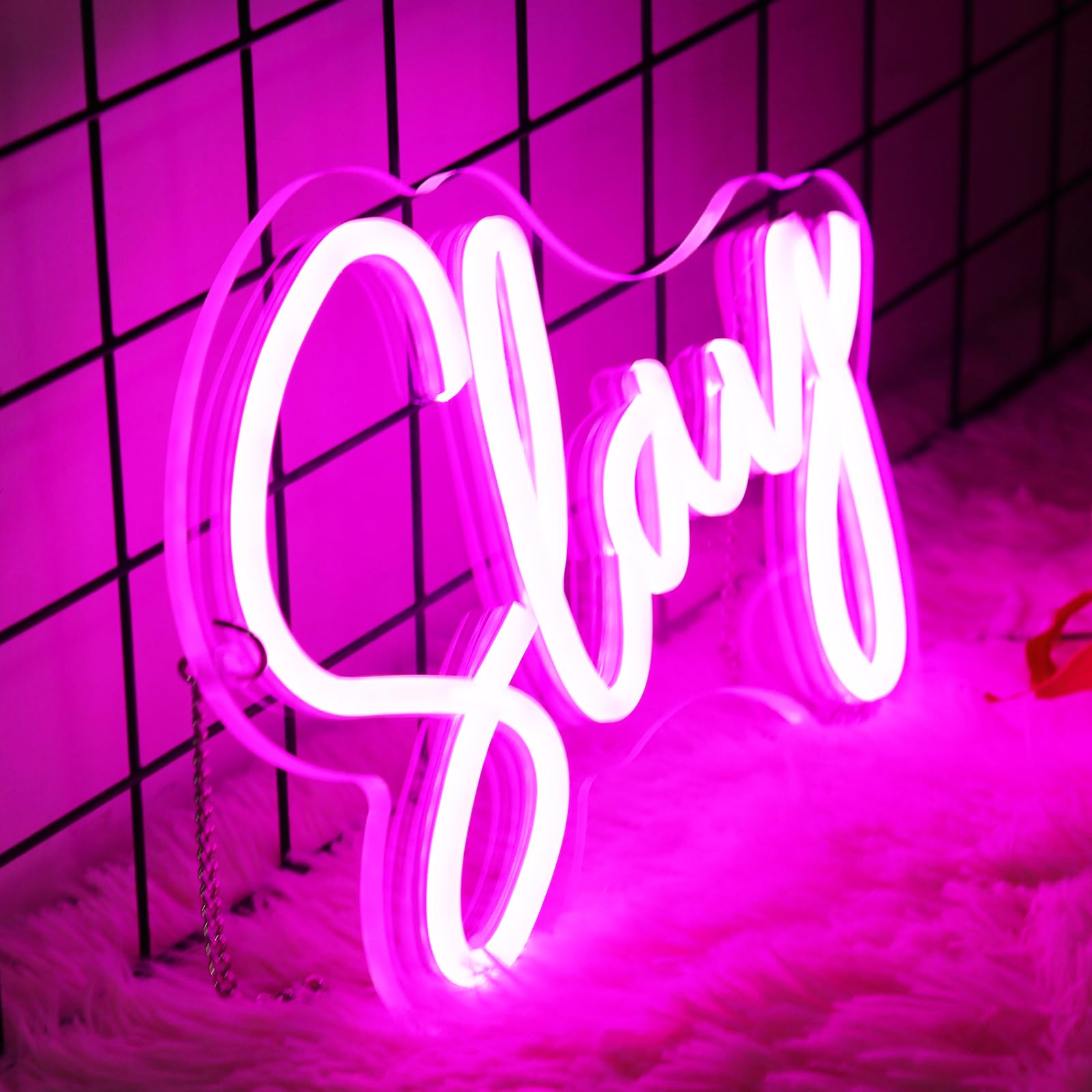Neonawall Pink Slay Neon Sign - Led Neon Light Sign for Bedroom Room Decor USB Operated Game Center Slay Neon Light for Girls Aesthetic 10