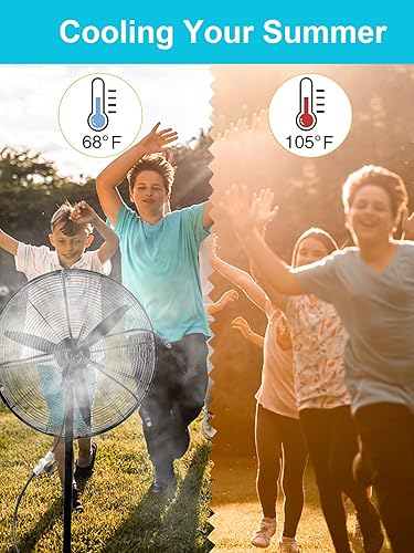 Miniatura 2 de Tesmotor Kit de nebulización de ventilador, rociadores para ventiladores de nebulización de refrigeración para exteriores, línea de nebulización de