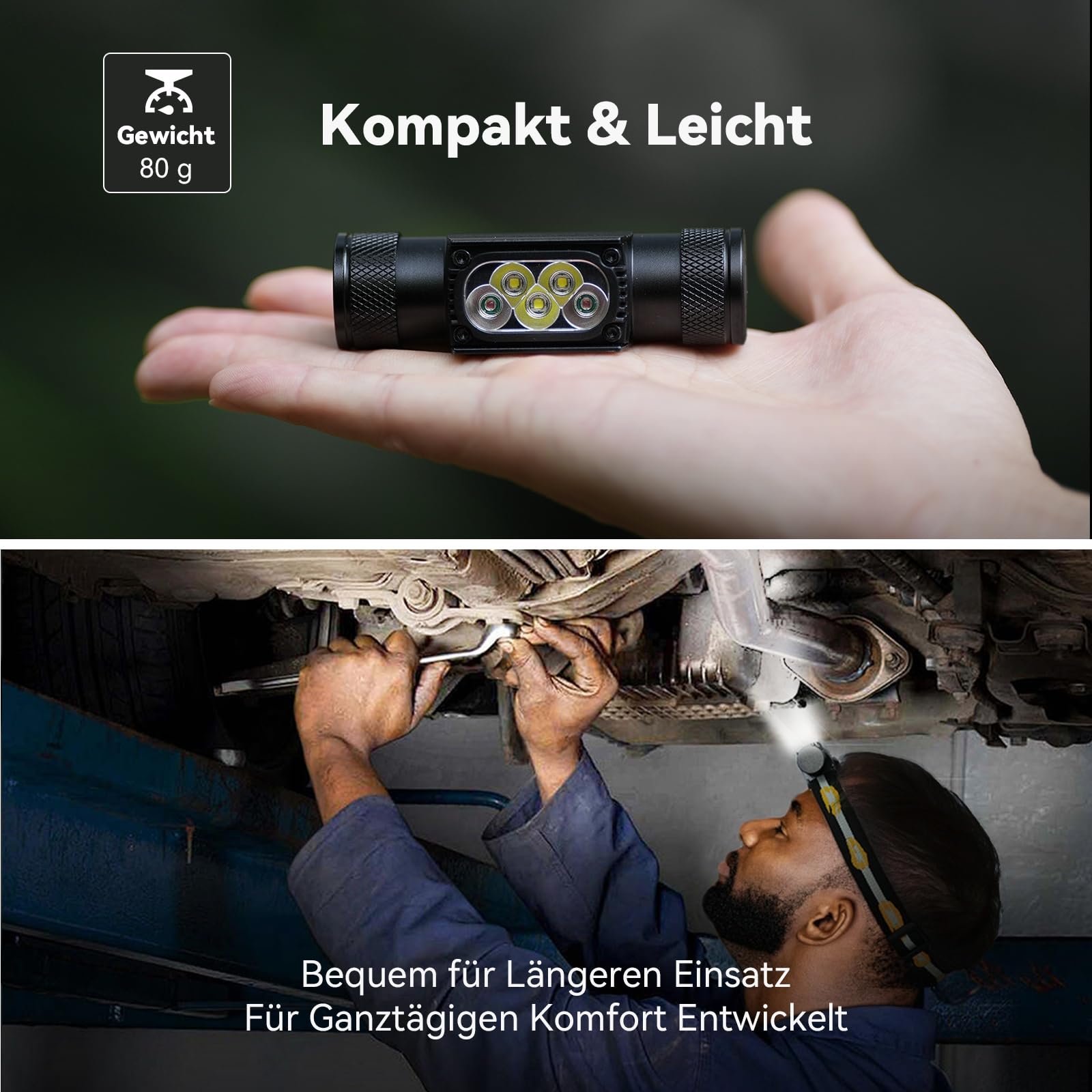 Sofirn H05B/H35B Stirnlampe mit Rotlicht - Adventure Light Stirnlampe Led Wiederaufladbar, Weiß Rot Wasserdicht Kopflampe Helmlampe, Leicht Langlebig Kopflicht für Joggen Camping, Gassi Gehen, Angeln