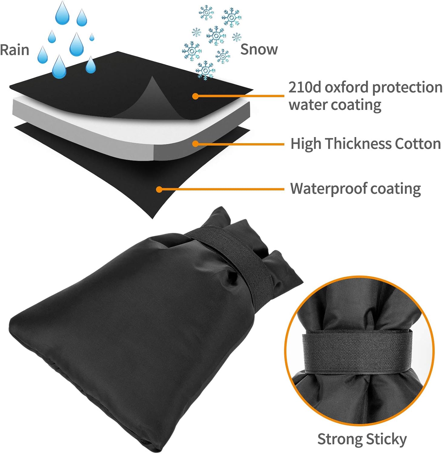 Outdoor Faucet Cover for Winter,Large,8.6"x 7",Faucet Cover Socks for Winter Freeze Protection,Waterproof,2 Pack : Patio, Lawn & Garden