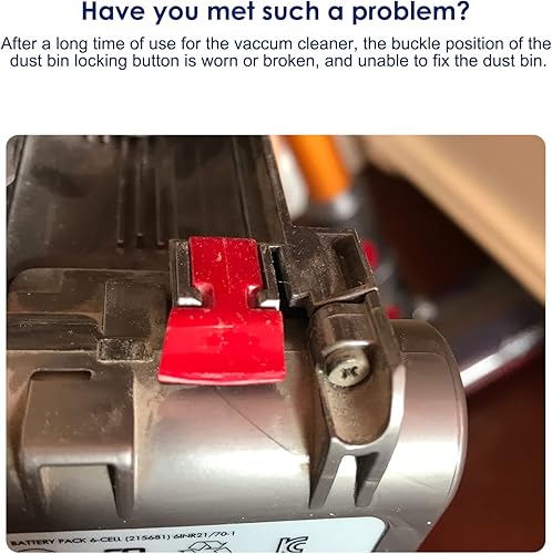 Miniatura 3 de Botón de bloqueo de depósito de polvo compatible con Dyson V7 V8 SV10 SV11 Aspiradora Bloqueo de liberación de la taza de polvo, botón