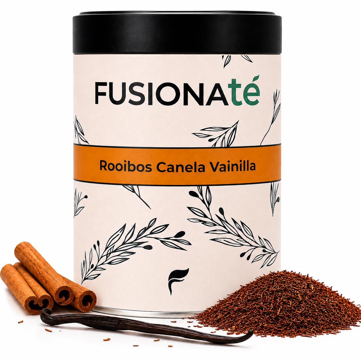 FUSIONATE Rooibos Canela y Vainilla 150g Infusión Sin Cafeína Premium