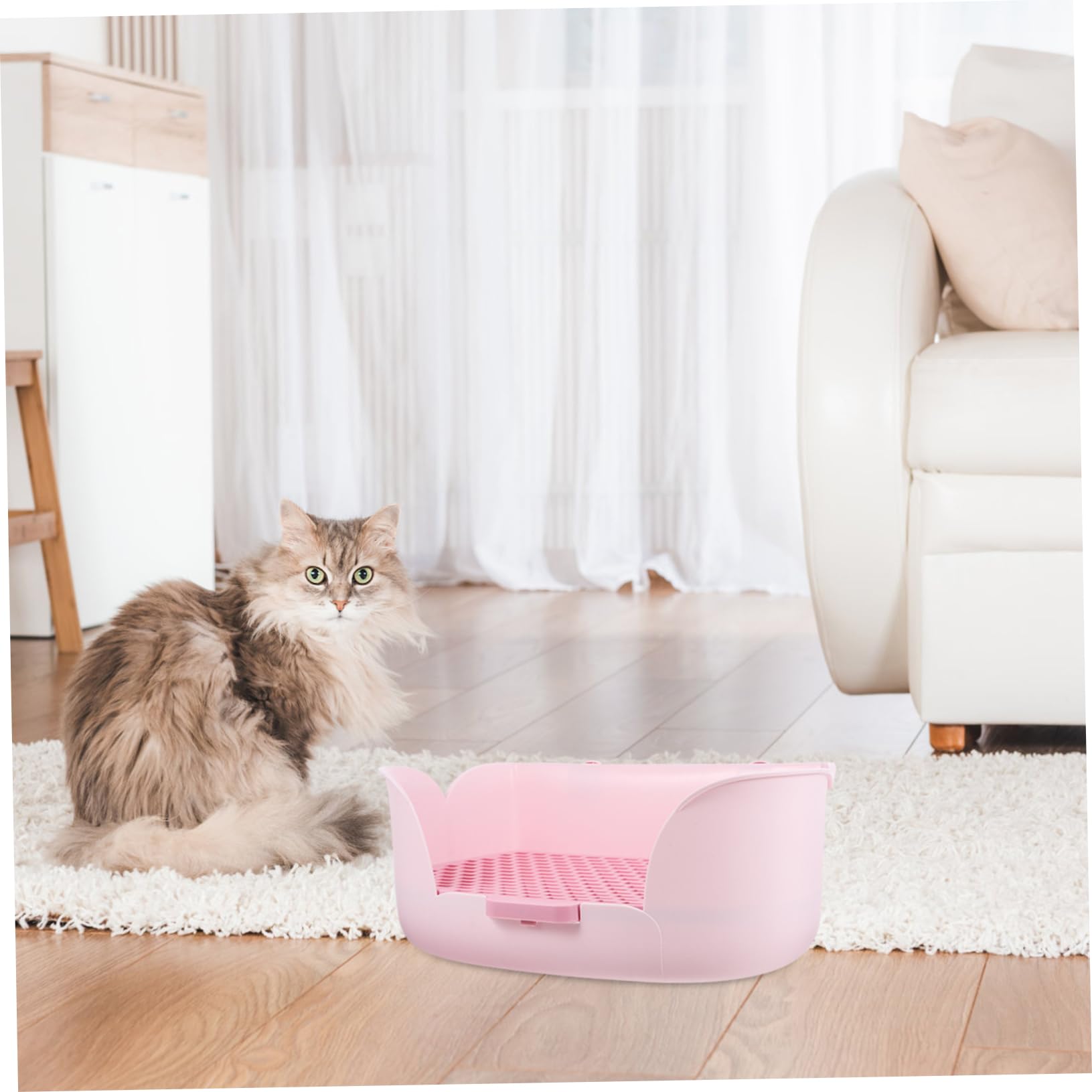 Lettiera per Piccoli Animali Toilette per Conigli e Cavia Vassoio per Addestramento Riutilizzabile Design Compatto e Portatile per Pulito e Confortevole