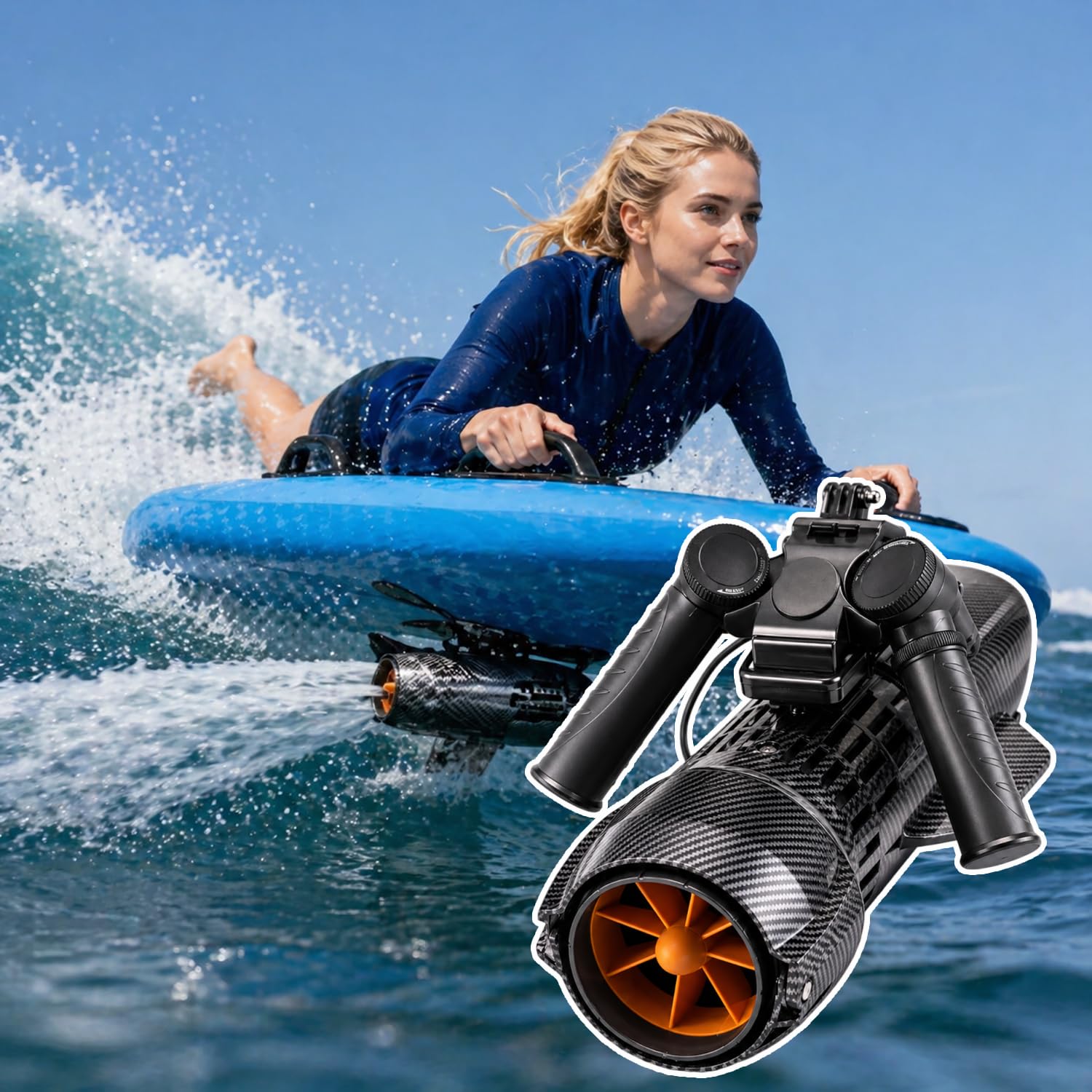 Propulsor Subacuático Sin Escobillas 288 W – Sistema De Chorro 4-5 Km/h Para Kayaks, Botes Inflables Y Tablas De Paddle